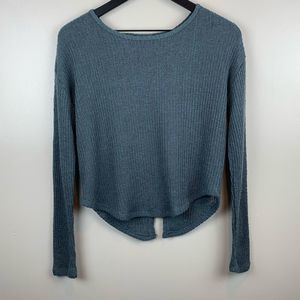 🛍 Aeropostale Blue Criss Cross Open Back Sweater